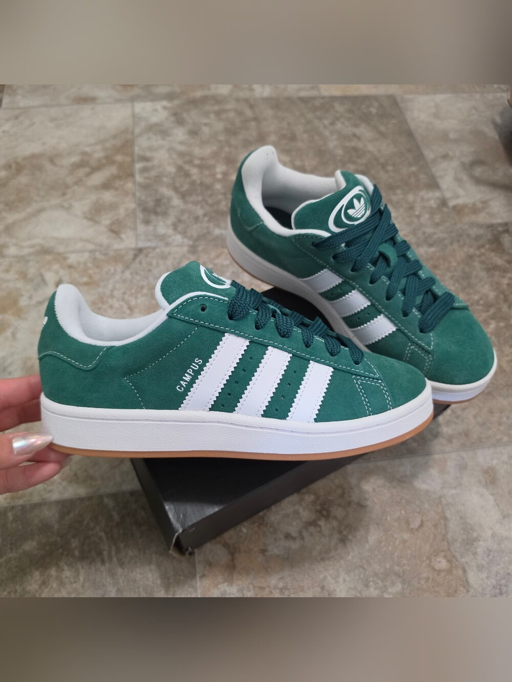 adidas Campus Green White Sneakers